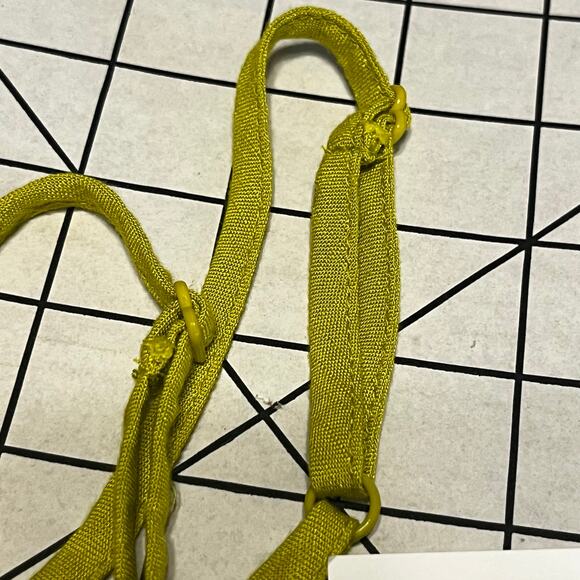 Adjustable Spaghetti Strap Wide leg Oversized Jumpsuit Pockets Green Yellow Sz M - Picture 9 of 10